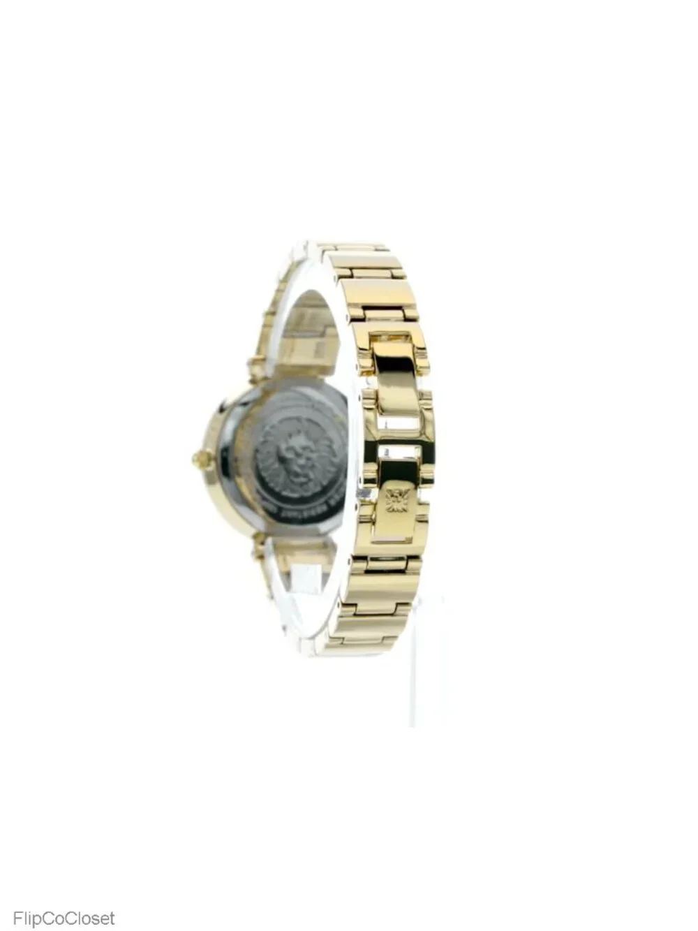 Gold-Tone Stainless Steel Women's Dress Watch with Genuine Diamond and Japanese